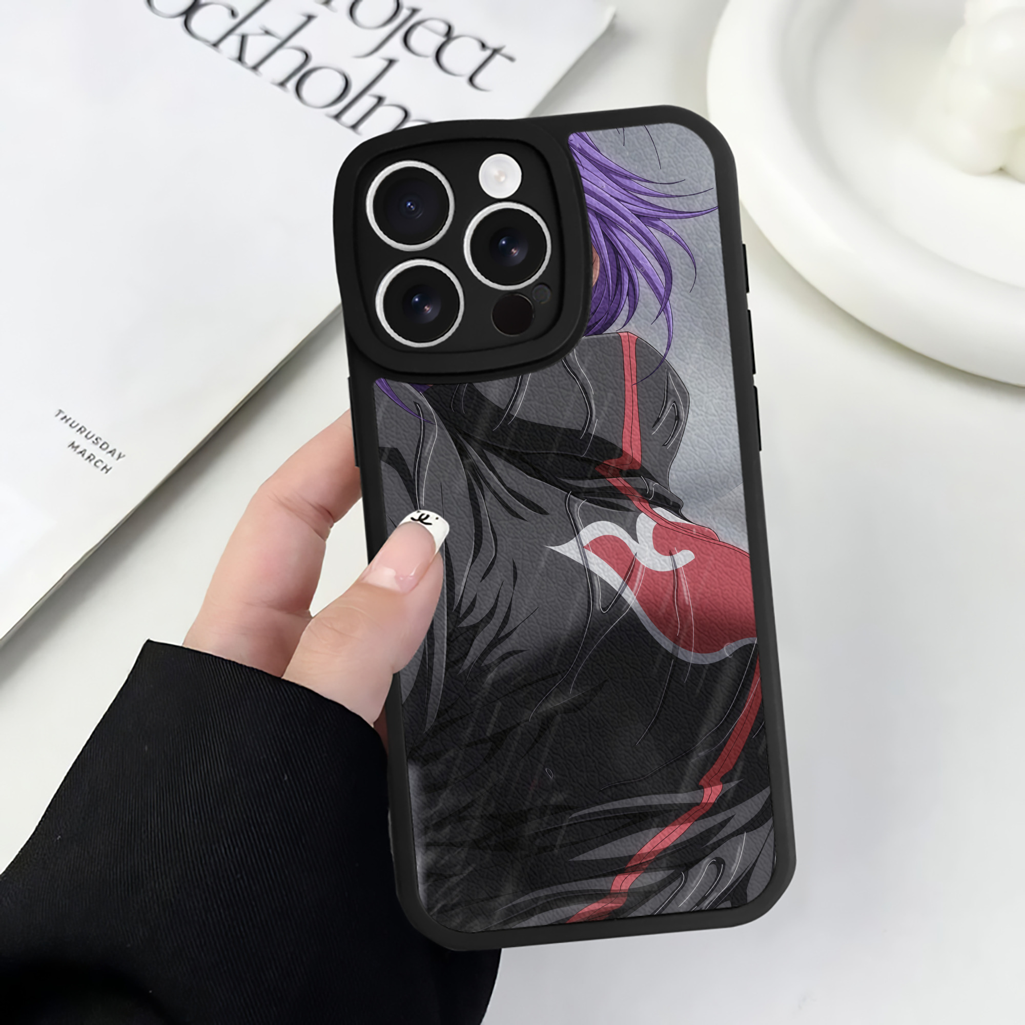 （画像用） NARUTO -ナルト- NARUTO -ナルト- 疾風伝 【iPhone 16シリーズ対応】シリコンスマホケース（レザー調） 材質：シリコン